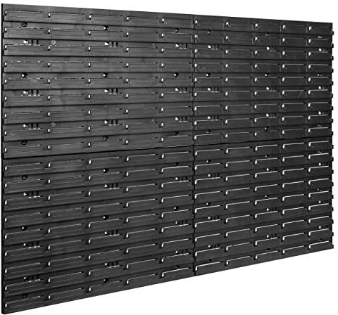 botle Lagersystem Wandregal 1152 x 780 mm | Stapelboxen Schüttenregal Sichtlagerkästen | Extra Starke Wandplatten | Regal Erweiterbar | Werkstattregal Lagerregal Werkstattwandregal Steckregal