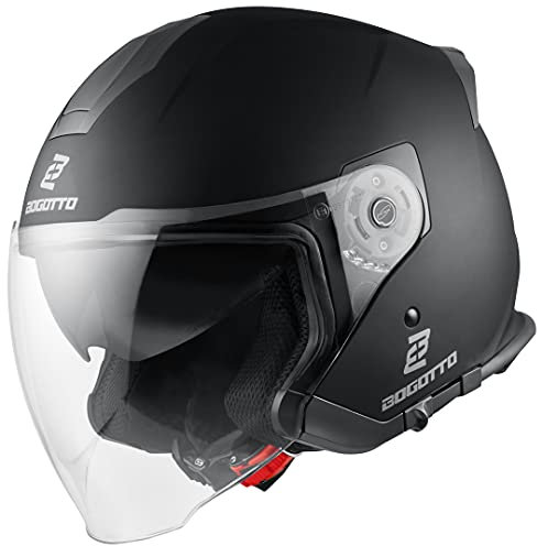 Bogotto V586 Jethelm, schwarz, XS