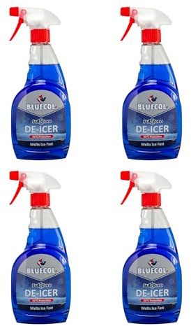 Bluecol BLD500 Sub Zero De-Icer Trigger Fast Ice Melt 500ml x4