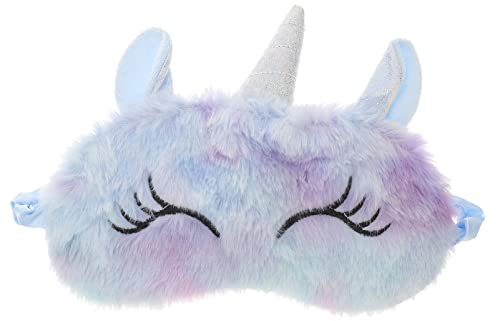 Einhorn Schlafmaske Plüsch Cartoon Tier Schlafen Augenklappe weich für Mädchen