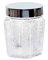 1100ml PET Jar Square Food Storage Canisters With Silver Screw Top Lid Plastic Dry Food Storage Container Set Clear Food Grade Air Tight Kitchen Storage BPA Free (1100ml)