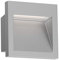 ledscom.de LED Wandeinbauleuchte NOLA, Downlight für außen, IP54, grau matt, 90 x 90mm, warmweiß