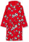 Playshoes Unisex Kinder Fleece-Bademantel Morgenmantel, rot Fußball, 158/164