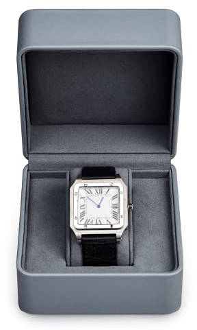 Oirlv Exquisite Leder Wildleder High End Uhrenbox,Uhren Aufbewahrungsbox,Geschenkbox(Hellblau)