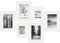 PHOTOLINI weiße Bilderrahmen Set verschiedene Größen, 6 MDF Holz Bilderrahmen mit Passepartout, Bilder Rahmen mit Acrylglas, No.4 Bilderrahmenset zum Aufhängen, Fotowand Fotorahmen Set & Zubehör
