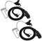 UAYESOK Auriculares Walkie Talkie Pinganillo Auricular Transparente de 2 Pines con PTT Micrófono para Kenwood TK-3201 TK-3301 TK-3501 Baofeng UV-5R UV-5RA gt-3tp PUXING Emisora Radio （2 Piezas）