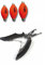 Set 3 x Behr Forellenpose Durchlaufpose (1x 3gr, 1 x 4gr & 1x 5gr) Trout Egg Forellen-Ei + gratis Angelschere