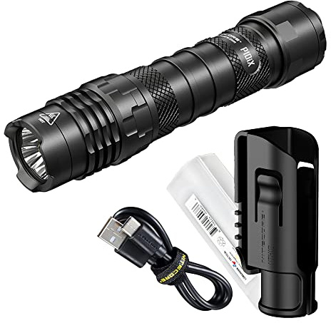 Nitecore P10iX 4000 Lumen USB-C wiederaufladbare taktische Taschenlampe mit LumenTac Batterie-Organizer