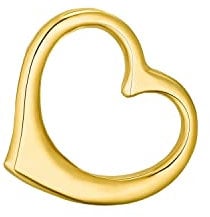 Amor Motivanhänger Damen Anhänger, 0,7 cm, Gold, Herz, Kommt in Schmuck Geschenk Box, 2014122