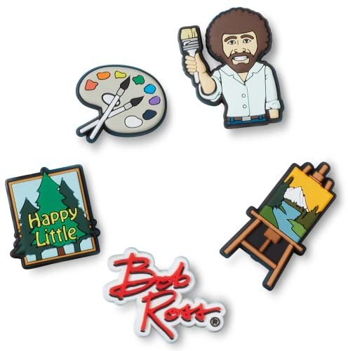 Crocs Unisex-Erwachsene Bob Ross Schuhanhänger, Spider-Man 5 Stück