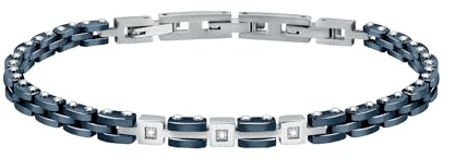 Morellato Diamonds Herren Armband aus Stahl, Diamant, Keramik - SAUK04