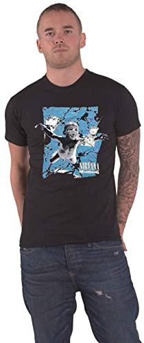 Nirvana T Shirt Nevermind Cracked Band Logo Official Mens Black XXL