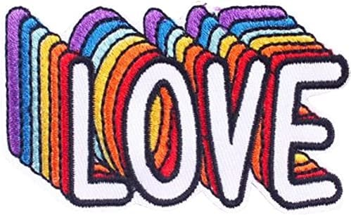 Love Patches Rainbow Embroidered Iron On Patch for Clothes Gay Pride Lesbian LGBT Badge Rainbow Embroidered Badge Patch DIY Sewing Accessories
