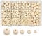 TOAOB Holzperlen zum Auffädeln 600 Stück Holzkugeln mit Loch 6mm 8mm 10mm 12mm 14mm Runde Natur Holzperlen Zwischenperlen mit Box für Makramee Basteln DIY Schmuck Armband