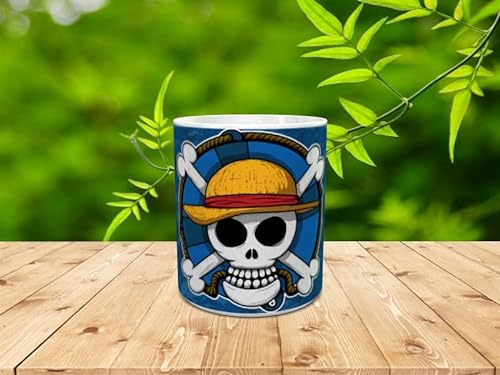 Genérico Tazza personalizzata One piece con teschio serie tv ideale per fan e amici