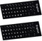 BOBOZHONG English Keyboard Stickers,2PCS Selbstklebende Englisch British Layout Englisch Ersatz schwarz Aufkleber mit weißen Buchstaben Geeignet für Jede Tastatur