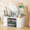 Glovios Schreibtisch Organizer, Stiftehalter Schreibtisch Kinder mit Schublade, Multifunktionaler Büro Organizer, Desk Organizer für Schule, Büro, Zuhause (Weiß)