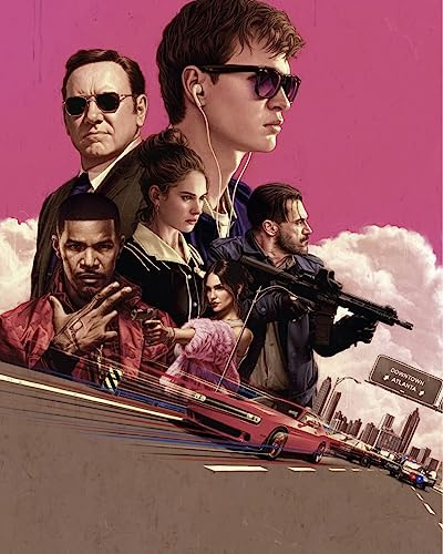 Baby Driver (2017) Poster, Ansel Elgort, Jamie Foxx, Jon Hamm, Kevin Spacey, Eiza Gonzalez, Lily James 25,4 x 20,3 cm Foto