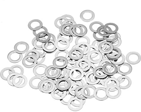 QUARKZMAN M6 304 Inox Acier Plat Rondelles, 100pcs 6X10X0.2mm Ultra Fin Plat Espaceurs pour Vis Écrou, Électronique Réparation, Automobile