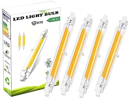 EIMOPE R7S LED 118mm 20w Dimmbar Glühbirne, 20W R7S LED Glühbirne Ersatz 200W Halogen Lampen, Warmweiß 2700K, 2000LM, R7S LED COB Birne, LED Stablampe 360 Grad Licht, AC 220-240V, 4er Pack