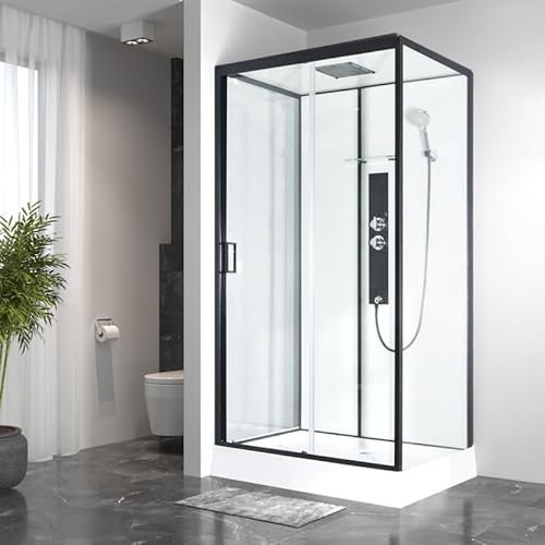 Vidalux Kontrast Lux Rectangular Hydro Shower Cabin White - Modern Design with 2 Years Warranty - Easy Installation - 1100 x 800 x 2200mm