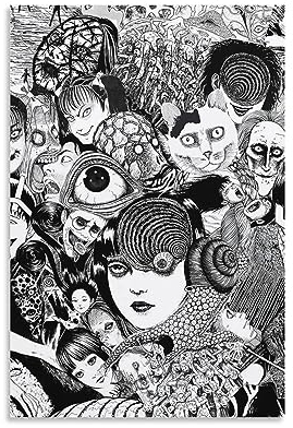 FGRID Junji Ito Poster Tomie Poster Junji Ito Anime-Poster (2) Leinwand Gemälde Wandkunst Poster für Schlafzimmer Wohnzimmer Dekor 30 x 45 cm ungerahmt