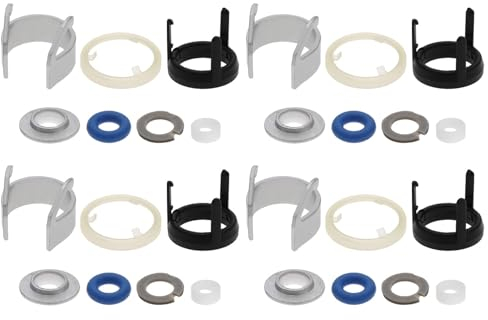 SG Store 4 Sätze O-Ring Reparatursatz für Kraftstoffeinspritzdüsendichtungen 06H998907A/06H998907 - Schwarz, Weiß, Silberton, Blau