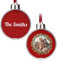 Wanapix | Bola de Navidad Personalizada con Foto y Texto | 2 Caras | Imagen Intercambiable | Bola Árbol de Navidad | Decoración Navideña | 8 cm | Corona