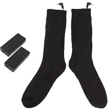 MUNEFE Heated Ski Socks, Heated Socks ReRechargeableable, Battery Powered Heater for Outdoor Activities Such As Skiing, Hiking and Hunting