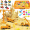 JONRRYIN Sable Cinétique Enfant, Bac à Sable Magique avec 1kg Sand, Chantier de Construction Sable Jouet Kit pour Filles Garçon Cadeau d'Anniversaire