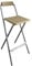 Klappbarer Barhocker 75cm für Erwachsene, klappbarer Hochstuhl mit Rückenlehne und Fußstütze, klappbarer Küchenstühle für Cafe, Bistro, Holzfarbe