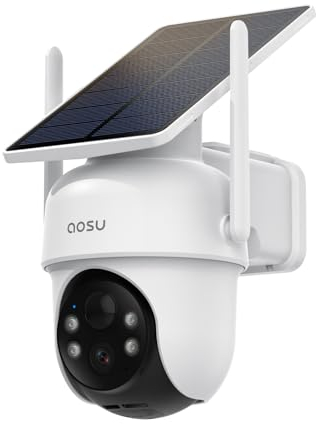 aosu SolarCam D1 Classic 2er Kamera - Zusätzliche Kamera, Erweitern Sie Ihr System, Benötigt eine HomeBase (Nicht autonom nutzbar), Eine HomeBase Kann Bis Zu 4 Kameras Verbinden