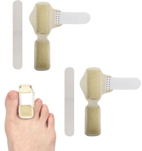 YOCDNOV 2pcs Férula para Dedos doblados- Corrector Dedos del Pie,enderezador de Dedos de los pies, Martillo Corrector de Dedos Ajustable, férulas de Dedo para Alinear y apoyar el Dedo del pie(Color)