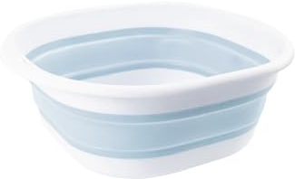Bargain Shack Square Collapsible Basin Camping Bowls Collapsible Washing Up Bowl Space Saving Portable Kitchen Washing Basin for Camping Caravans Outdoor (Blue - 30.5cm)