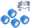 EIMSOAH Ribbed Wobble Roller, 4PCS Blue Marine Wobble Roller 108x75x19mm Boat Trailer Roller Blue Bow Roller For Boat Yacht Trailer Guides Rollers
