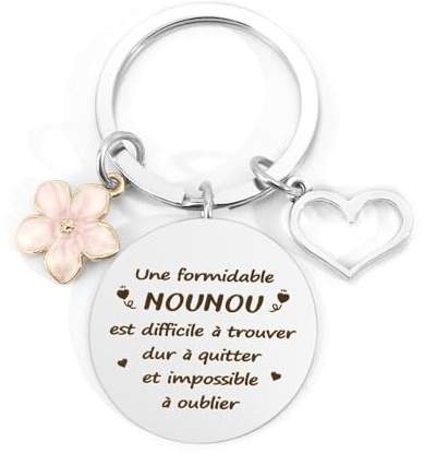 Cadeau Nounou Noel Cadeau Nounou Original Porte Clef Idee Cadeaux Nounous Fin De Contrat Cadeaux Pour Nounous Noel Merci Porte Clef Femme Porte Clé Original
