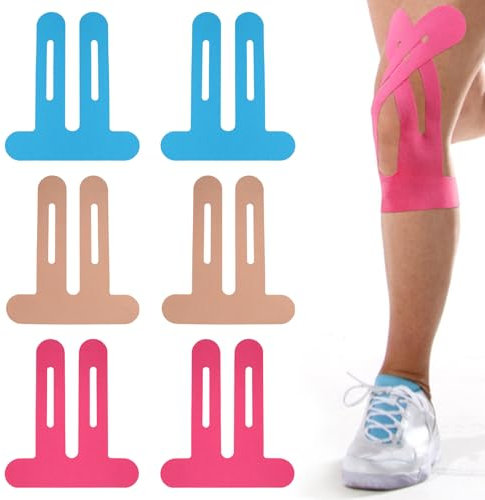 6 Stück Kinesiotapes, Kinesiologie Tape, Sport Tape, Kinesio Tapes, Knie Kinesiotape, Precut Kinesiotapes, Sport Tapeband Bondage Tape, Elastisches Physio Für Joints Support & Muskel Schmerzlinderung