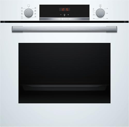 Bosch HBA534BW3, Forno da incasso, EcoClean: pulizia della parete posteriore senza alcun detergente, Display LED Rosso,Bianco, 60 x 60 cm