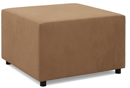 Mebligo - Fußstütze für Sessel 70 x 70 cm NEO Kollektion, Bequemer Hocker als Auflage, Pouf Hocker, Aus Hochwertigen Materialien, Sitzpouf, Fusshocker Gepolstert für Sessel, Braun