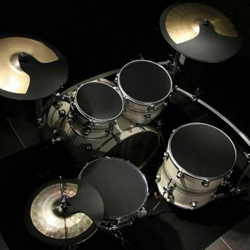 14 x Schlagzeugdämpfer, Gummischaum-Schalldämpfer, Schlagzeug-Übungspad, Bassdrums, leiser Klang aus/leise, geräuschloses Übungsstumm-Pad