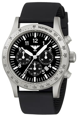 KHS Platoon Steel Solar Chronograph KHS.PLASSC.SB mit Silikonband schwarz