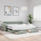 Xichuzi Tagesbett Ausziehbar mit Schubladen Hellgrau 100x200 cm Samt, Schlafsofa, Daybed, Bettsofa, Sofa Bed, Sofabett, Schlafcouch, Jugendbett, Bettgestell, Bettcouch - 3197008