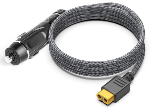 KFD XT60 Auto Ladegerät für ALLPOWERS R600 Kfz Batterieladekabel Anker SOLIX C1000 757 767 Auto-Ladekabel EF ECOFLOW Wave 2 River pro Delta BLUETTI EB55 Tragbare Powerstation 1,5M 16AWG KFZ Netzteil