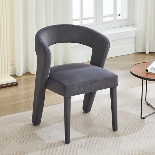 KAZZIO Neuheit Sessel, Loungesessel, 59x60x79cm, Polsterstühle, Einzelsofa, Wannenstuhl, Einzelner Stuhl, Samt, Tragfähigkeit 150 kg (Grau2)