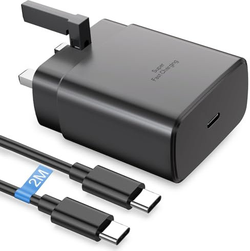 45W for Samsung Fast Charger Plug and Cable for Samsung Galaxy S25 Ultra/S25+/S25/S24/S23+/S22/S21/S20 FE/S10/A53/A51, Type C Super Fast Charger with USB C Cable Fast Charge for Galaxy Phone Charger