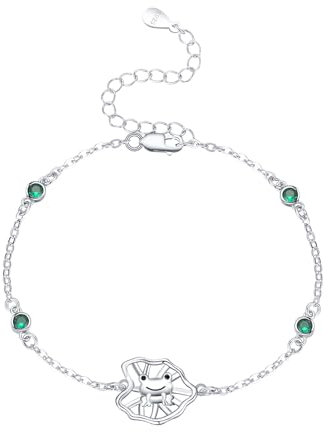ABIGY Frosch Armband 925 Sterling Silber Niedliches Frosch Armband Schmuck Tier Armband für Damen