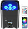 6 * 18W LED Akku Par Licht, 6 in 1 RGBWA+UV Disco Partylicht mit 9600mAh, Bühneneffekt Scheinwerfer mit Batterie Fernbedienung/APP/DMX, Wiederaufladbar Geeignet für Bühne Party Geburtstag Club
