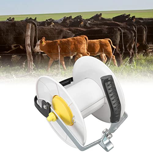 SustVita Portable Geared Reel Holder, Electric Fence Wire Reel with Hand Crank for Efficient Winding and Retracting Rope or Belt (MLD-0052)