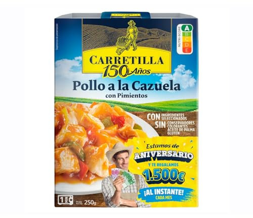 CARRETILLA Pollo estofado 250 g. Paquete de 4