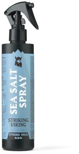 Striking Viking Sea Salt Hair Spray für Männer – 200 ml, Starker Halt | Duft nach blauem Ozean – Volumengebendes, Frei von Parabenen Haarspray – Texturierend und lockenverstärkend